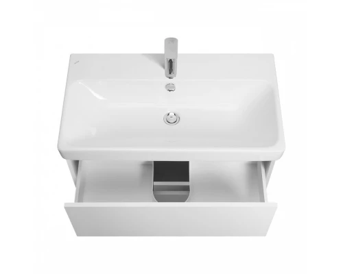 Тумба СКАНДИ 80, универс., 2ящ., белый матовый/белый глянец (под раковину АДРИАНА 80)