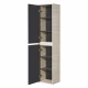 Шкаф-колонна ЛОФТ УРБАН 40, подвесная, серый графит, дуб орегон