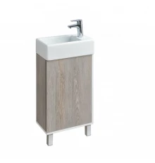 Тумба ЭММА 46, белая, дуб навара (под раковину ЭРИС 46)