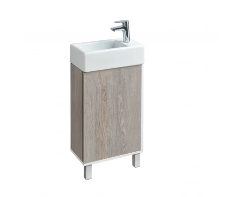 Тумба ЭММА 46, белая, дуб навара (под раковину ЭРИС 46)