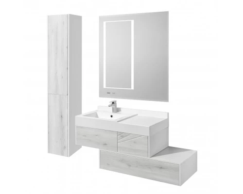 Комод САКУРА 100, ольха наварра, белый глянец