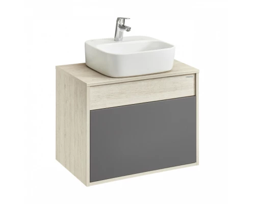 Тумба ЛОФТ УРБАН 65, серый графит, дуб орегон (под раковину MILA 35, MILA 40, ОДРИ 42)