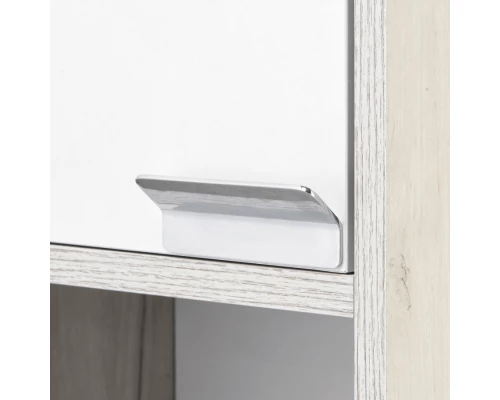 Шкаф ФЛАЙ 35, подвесной, одностворчатый, левый, белый, дуб крафт