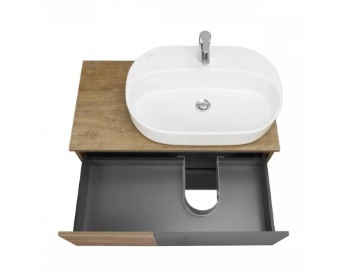 Тумба ТЕРРА 85, дуб кантри, антрацит (под раковину MILA 35, Одри 42, Лола 60)