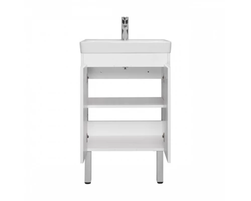 Тумба СКАНДИ DOORS 55, универс., 2 дв., белый глянец/белый матовый (под раковину АДРИАНА 55)