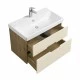 Тумба ОЛИВИЯ 80 подвесная, 2 ящ., бежевый/дуб веллингтон (под раковину АДРИАНА 80)