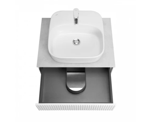 Тумба МАРБЛ 60, 2 ящ., слейт/белый матовый (под раковину MILA 35, MILA 40, ОДРИ Soft 42)