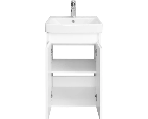 Тумба с раковиной AQUATON Сканди Doors 45 1A2787K0SD010 белый глянец/белый матовый