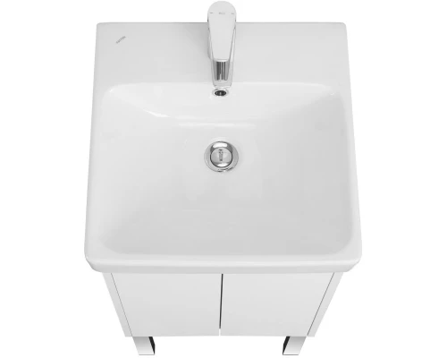 Тумба с раковиной AQUATON Сканди Doors 45 1A2787K0SD010 белый глянец/белый матовый