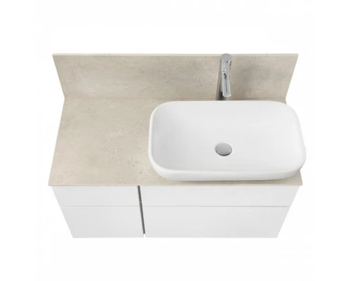 Тумба МИШЕЛЬ 100, дуб эндгрейн, белая (под раковину ОДРИ 42, MILA 350, ЛОЛА 60)