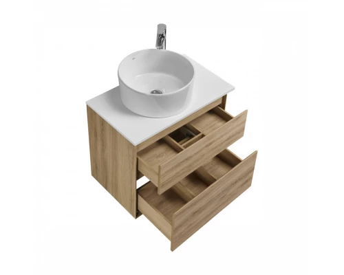 Тумба ЛИБЕРТИ 60, 2 ящ., подвесная, дуб эльвезия (под раковину ЭЛИНА 60, MILA 35, MILA 40, ОДРИ 42)