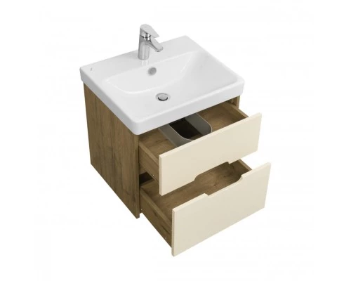 Тумба ОЛИВИЯ 55, бежевая, дуб велл (под раковину АДРИАНА 55)