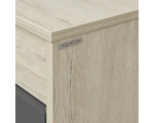 Тумба ЛОФТ УРБАН 100, серый графит, дуб орегон (под раковину MILA 40, MILA 35)