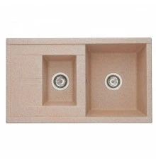 Мойка для кухни  Делия 87 870x510x218 мм, прямоуг. с крылом и доп. чашей, песочный
