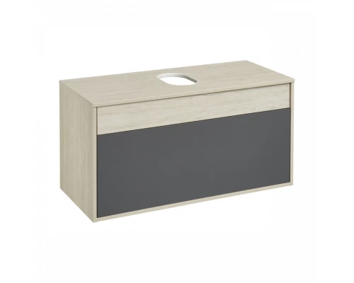 Тумба ЛОФТ УРБАН 100, серый графит, дуб орегон (под раковину MILA 40, MILA 35)