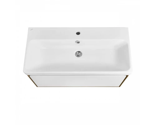 Тумба ЛИБЕРТИ 90,1ящ.,подвесн.,дуб эльвезия/бел.глян. (под рак-ну АДРИАНА 90,MILA 35,MILA 40,ОДРИ 42