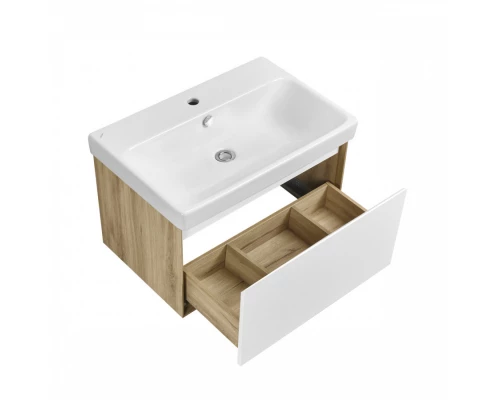 Тумба ЛИБЕРТИ 70, 1 ящ.,подв., дуб эльвезия/бел. гл-ц (под р-ну АДРИАНА 70,MILA 35,MILA 40,ОДРИ 42