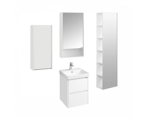 Зеркальный шкаф СКАНДИ 45, подвесной, белый