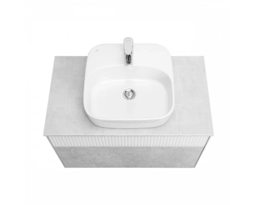 Тумба МАРБЛ 80, 2 ящ., слейт/белый матовый (под раковину MILA 35, MILA 40, ОДРИ Soft 42, ОДРИ Round 