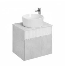 Тумба МАРБЛ 60, 2 ящ., слейт/белый матовый (под раковину MILA 35, MILA 40, ОДРИ Soft 42)