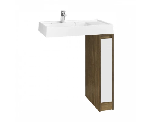 Тумба без фасада ЛОНДРИ 20 (под раковину РЕЙН 80), под с/маш., дуб кантри