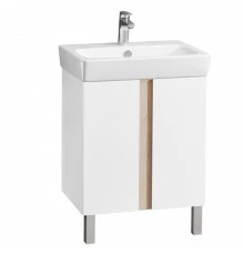 Тумба под раковину КАНТРИ 60 белый, дуб верона (под раковину НЕО 60)