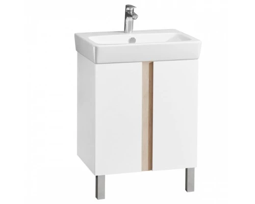 Тумба под раковину КАНТРИ 60 белый, дуб верона (под раковину НЕО 60)