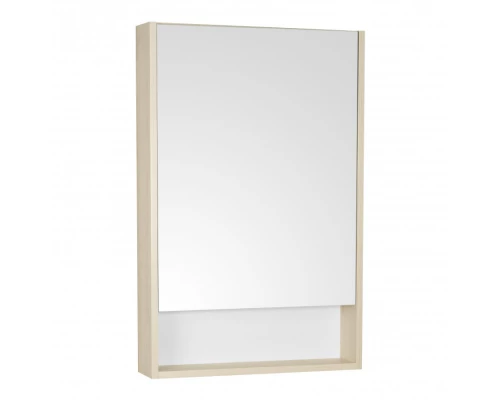 Зеркальный шкаф СКАНДИ 55, белый, дуб верона