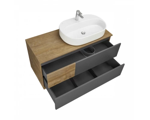 Тумба ТЕРРА 105, дуб кантри, антрацит (под раковину MILA 35, Одри 42, Лола 60)