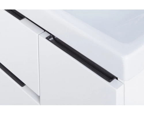 Тумба РЕНЕ 60, белая, грецкий орех (под раковину МИРАНДА 60) 