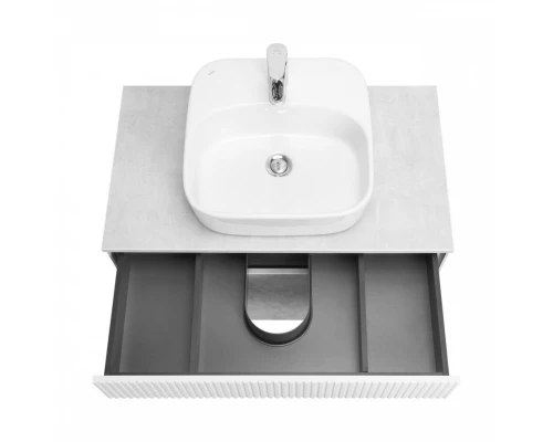 Тумба МАРБЛ 80, 2 ящ., слейт/белый матовый (под раковину MILA 35, MILA 40, ОДРИ Soft 42, ОДРИ Round 