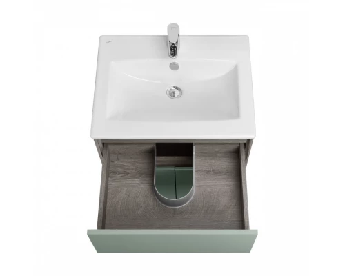 Тумба ФОРЕСТ 60, 1 ящ., 2 дв., дуб рошелье/сумеречный голубой (под раковину ЭЛИНА 60)