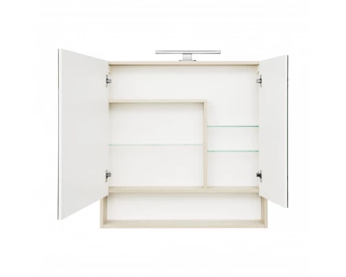 Зеркальный шкаф СКАНДИ 90, белый, дуб верона