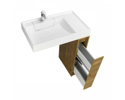 Тумба без фасада ЛОНДРИ 20 (под раковину РЕЙН 80), под с/маш., дуб рустикальный