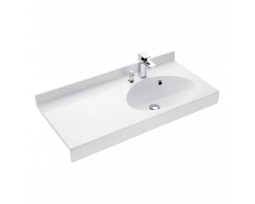 Раковина ОТЕЛЬ 3/1000, правая с навесами и диспенсором