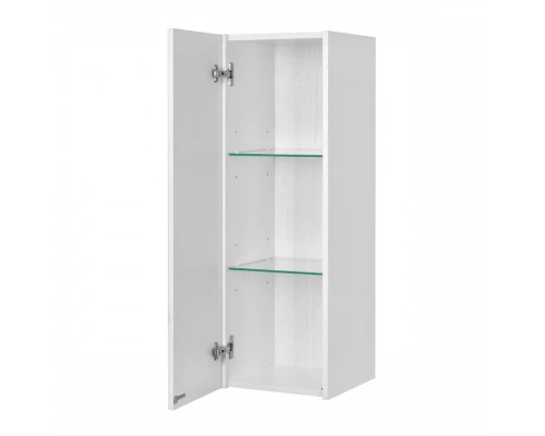 Шкаф САКУРА 35, подвесной, левый, ольха наварра, белый глянец