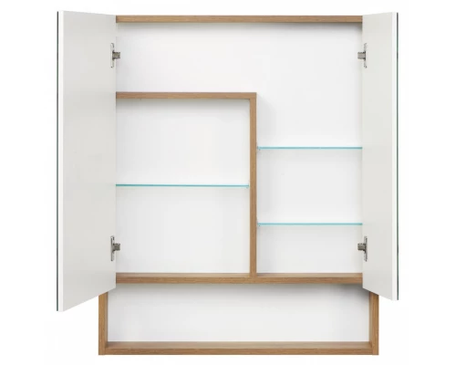 Зеркальный шкаф СКАНДИ 70, белый, дуб рустикальный