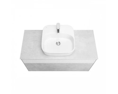 Тумба МАРБЛ 100, 2 ящ., слейт/белый матовый (под раковину MILA 35, MILA 40, ОДРИ Soft 42, ОДРИ Round