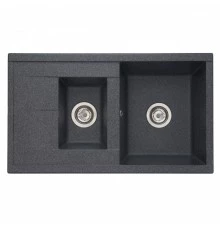 Мойка для кухни  Делия 87 870x510x218 мм, прямоуг. с крылом и доп. чашей, графит