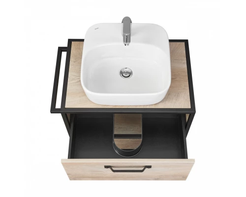 Тумба ЛОФТ ФАБРИК 65, дуб эндгрейн (под раковину ФАБИА 65, ОДРИ Round 62, ОДРИ Soft 42)