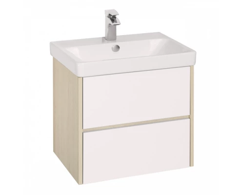 Тумба СКАНДИ 70, белая, дуб верона (под раковину АДРИАНА 70) 
