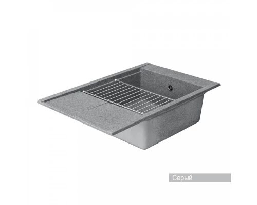 Мойка для кухни Делия 78 787x516x218 мм, прямоуг. с крылом, серый