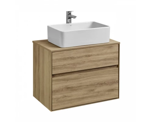 Тумба ЛИБЕРТИ 75, 2 ящ., подвесная, дуб эльвезия (под раковину ЭЛИНА 75, MILA 35, MILA 40, ОДРИ 42)