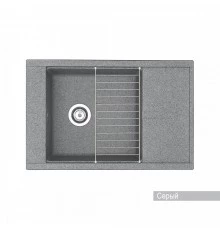 Мойка для кухни Делия 78 787x516x218 мм, прямоуг. с крылом, серый