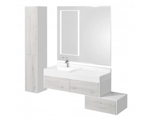 Комод САКУРА 60, ольха наварра, белый глянец