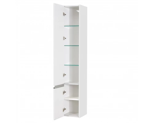 Шкаф-колонна КАПРИ 30, подвесная, левый, белый глянец