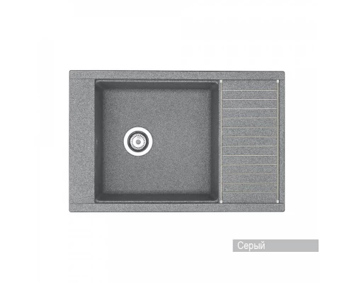 Мойка для кухни Делия 78 787x516x218 мм, прямоуг. с крылом, серый