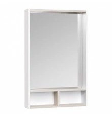 Зеркальный шкаф ЙОРК 55, белый, ясень фабрик