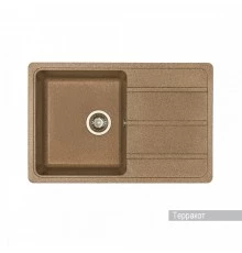 Мойка для кухни Аманда 780x510x211 мм, прямоуг. с крылом, терракот