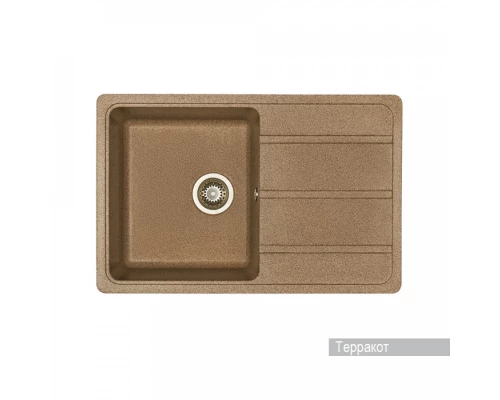 Мойка для кухни Аманда 780x510x211 мм, прямоуг. с крылом, терракот